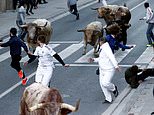 Covid: Spaniards celebrate plummeting infection figures by risking their lives running with bulls