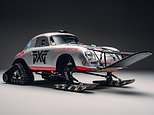 The 1956 Porsche 365A turned into a snowmobile for a race across a glacier in Antarctica