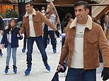 Dishy Rishi on ice! Chancellor dons a VERY trendy £795 Reiss brown sherling jacket