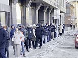 Ukraine war: Vast queues seen outside ATMs in Russia as rouble falls to lowest level EVER