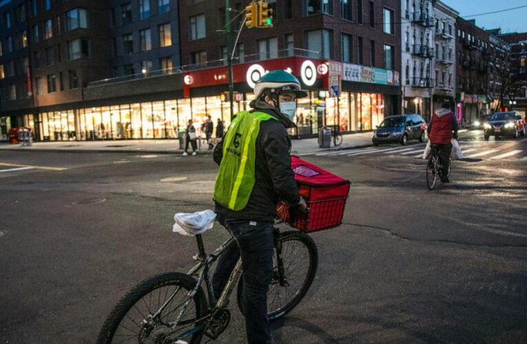 Food delivery workers, ride-share drivers demand more rights