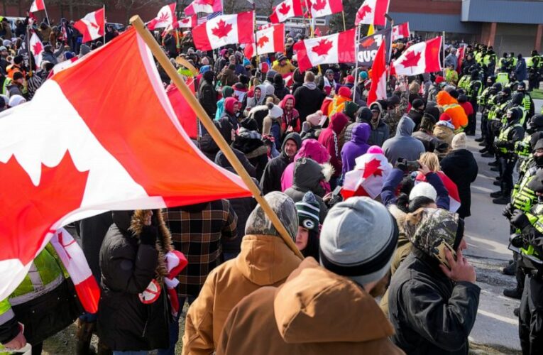 Police arrest protesters who remained at US-Canada bridge