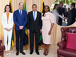 Kate and William are welcomed in Jamaica by prime minister Andrew Holness