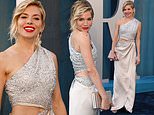 Sienna Miller dazzles in a beaded one-shoulder gown at the Vanity Fair Oscars’ afterparty