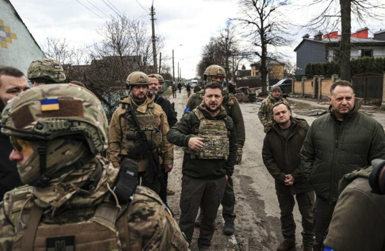 Mass graves and bodies strewn on the streets in a Kyiv suburb have sparked global outrage and calls for tougher sanctions against Russia