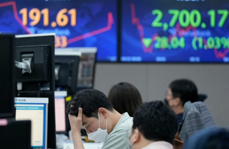 Stocks slump as Wall Street heads for another losing week