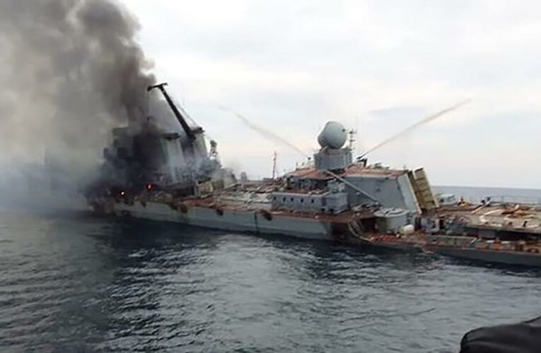 The ship was sank after being struck by two Ukrainian cruise missiles in mid April, dealing a blow to the Russian military