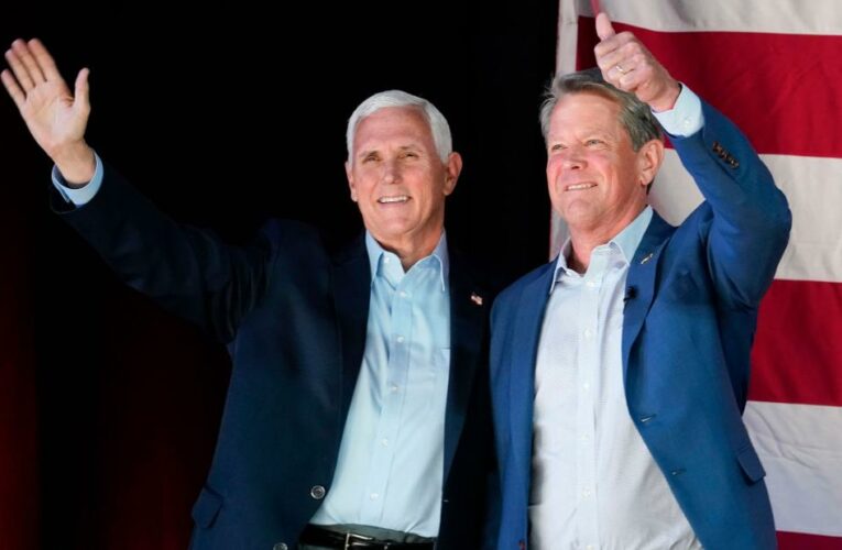 The former Vice President said a vote for Kemp will send a ‘deafening message’ that the GOP is ‘party of the future’ on the eve of Georgia’s primary election