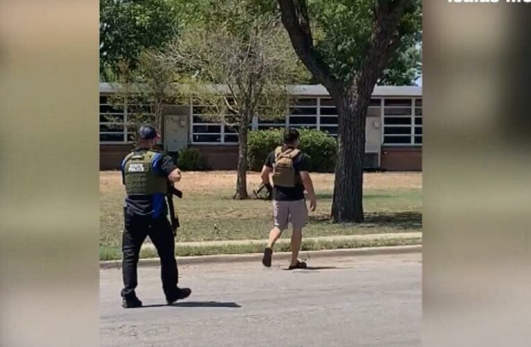 Video shows scene outside of elementary school shooting