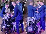 Mother with ALS dances with her son at his wedding with the help of his brothers