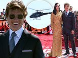 Tom Cruise arrives at Top Gun: Maverick premiere via HELICOPTER to the USS Midway in San Diego