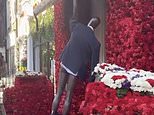 Vandals destroy floral displays outside designer shops in Chelsea created to mark Platinum Jubilee