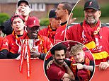 Liverpool fans line the streets around the city as Jurgen Klopp’s men show off trophies