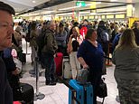 Half-term getaway hell continues: Passengers face huge queues at Bristol and Gatwick from 4AM