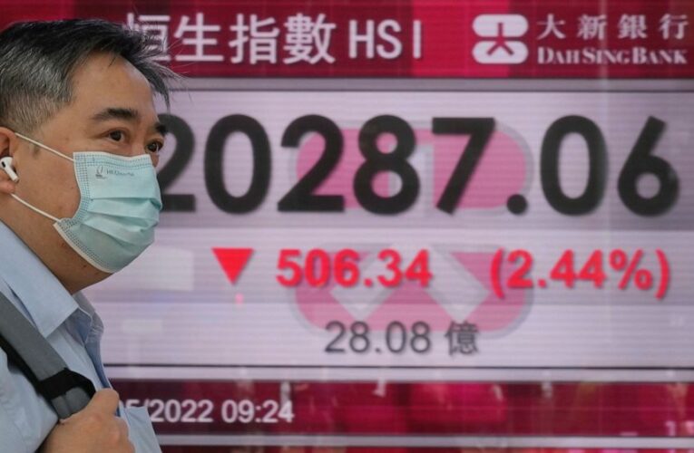 Asian stocks follow Wall St lower as rate hike worries grow