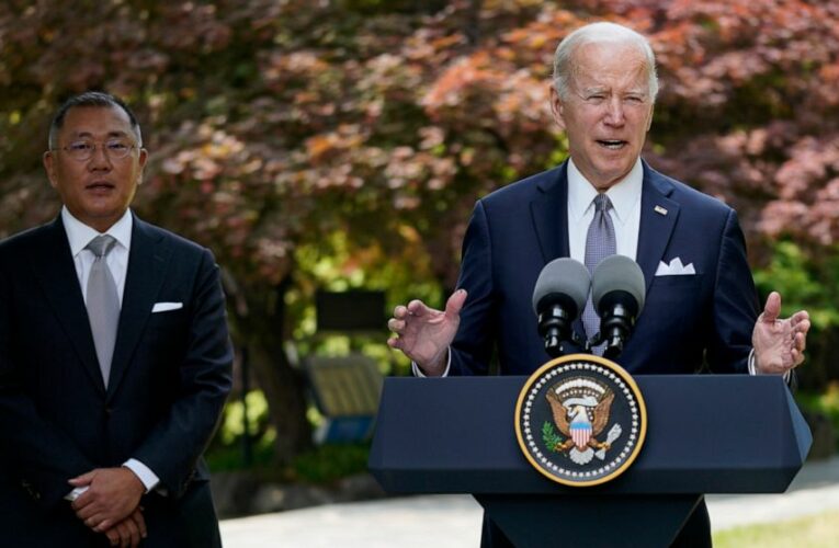 Biden pushes economic, security aims as he ends SKorea visit