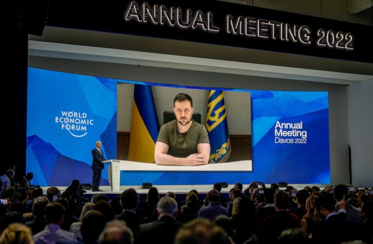 Zelenskyy urges ‘maximum’ sanctions on Russia in Davos talk