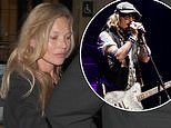 Kate Moss leaves Royal Albert Hall alone after partying backstage with former boyfriend Johnny Depp