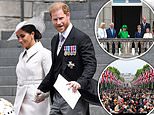 Prince Harry and Meghan Markle jet back to America an hour BEFORE the Queen’s Platinum Jubilee ended