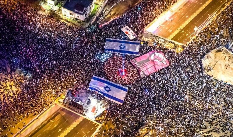 Half a million Israelis join latest protest against Netanyahu’s judicial overhaul